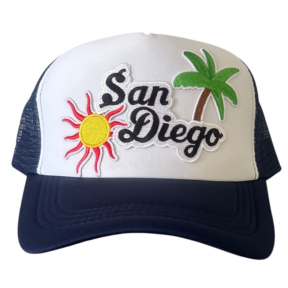 San Diego Trucker Hat - White and Navy